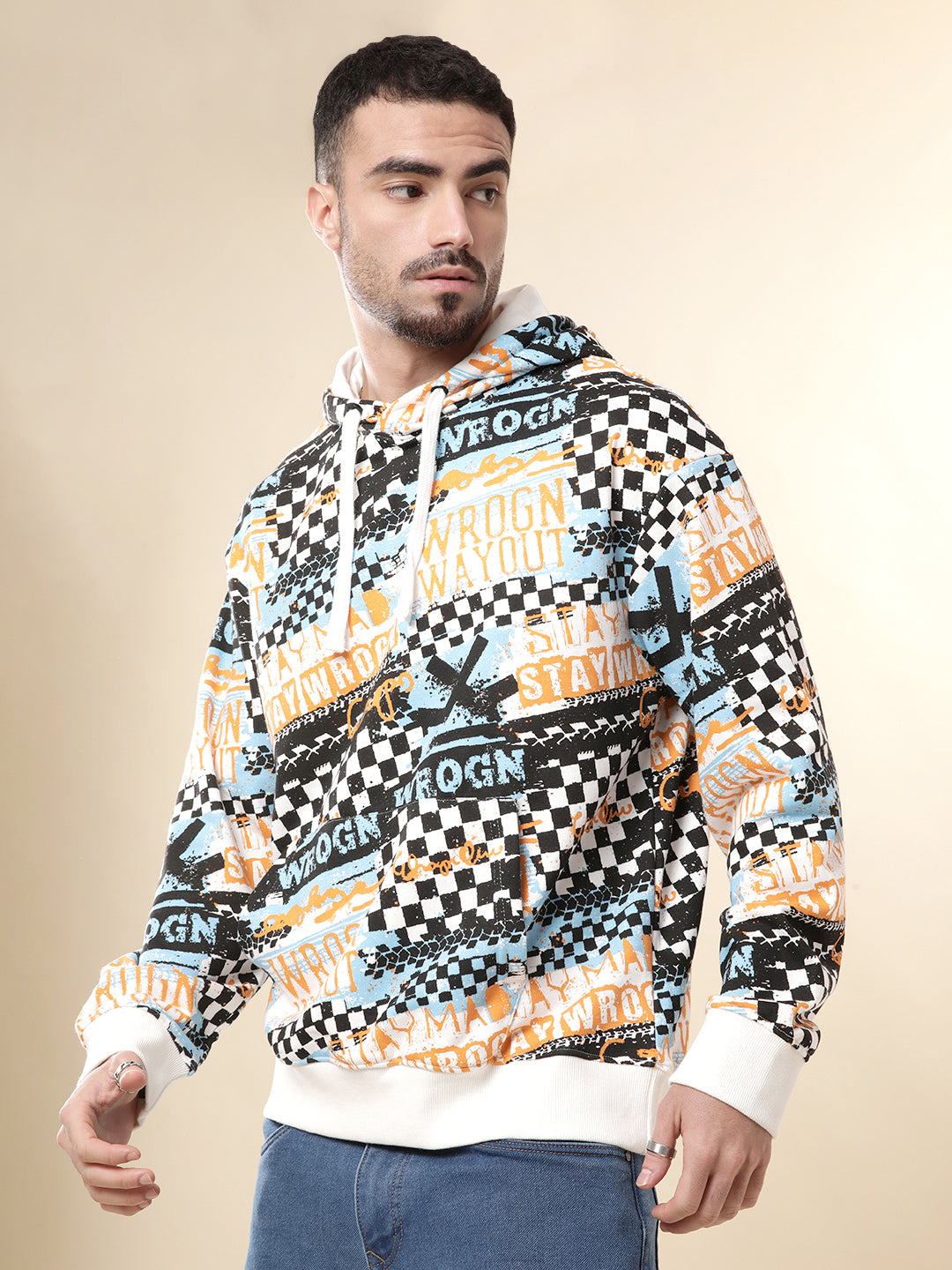 Checkered Dreams Casual Hoodie