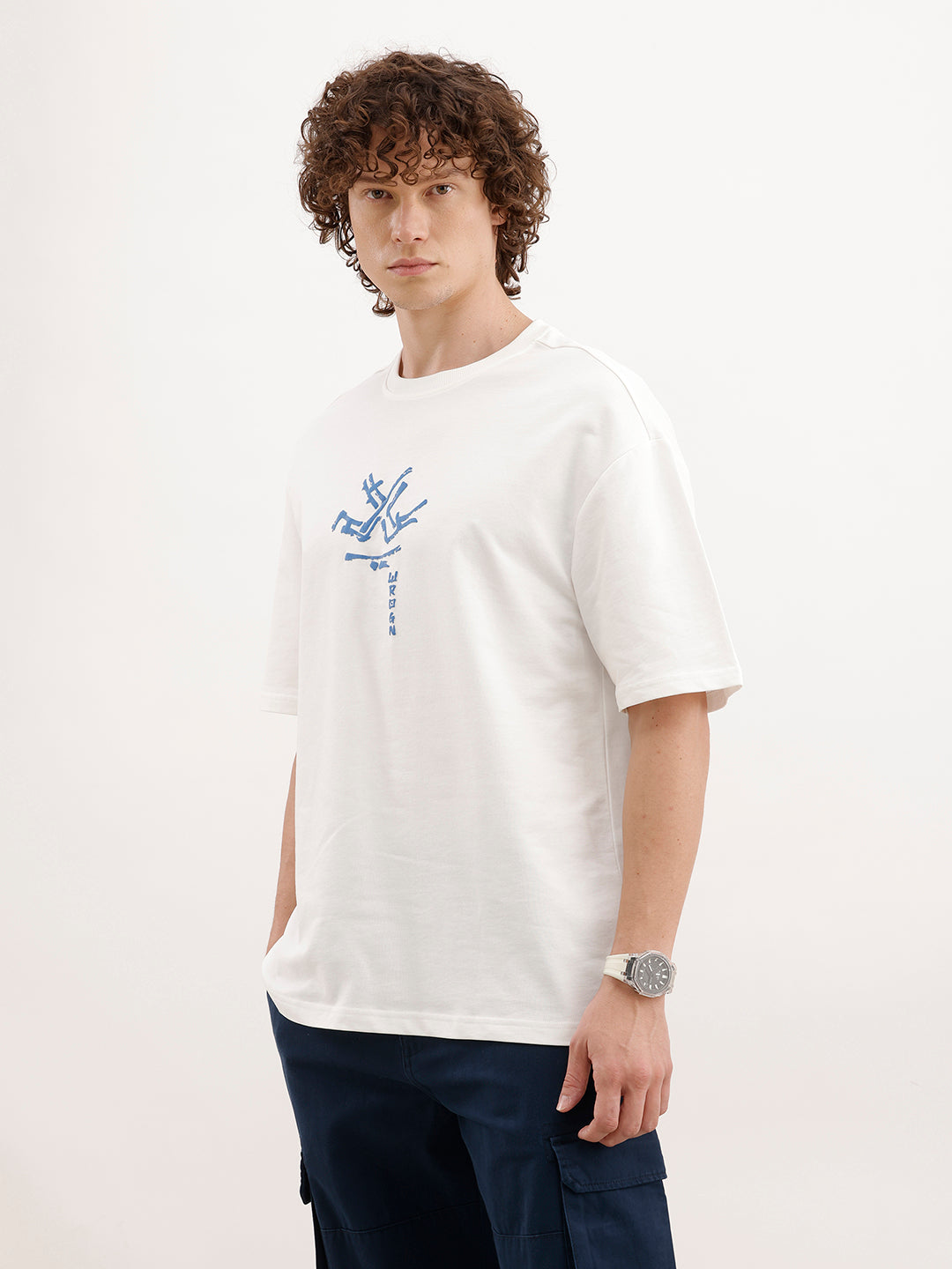 Oversized Back Printed T-Shirt | Off White