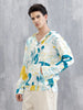 Graffiti AOP Hooded Shirt | White