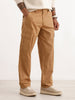 Solid Relaxed Fit Cargo Trousers | Brown