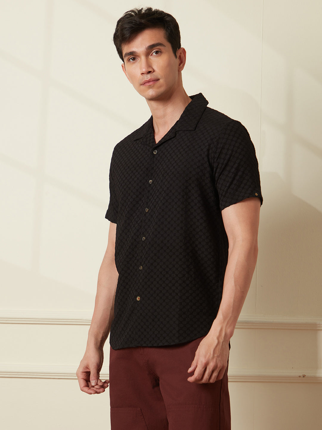 Classic Black Resort Slim Fit Shirt