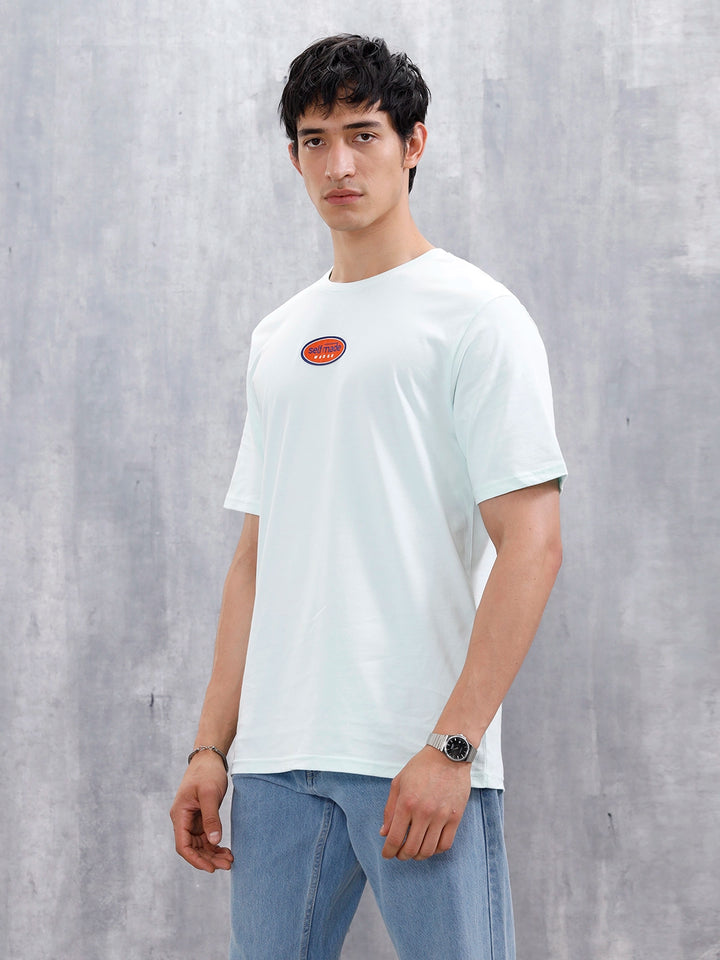 Men's Casual Graphic Printed T-Shirt | Light Blue