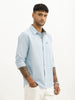 Classic Slim Fit Striped Shirt | Blue