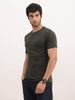 Slim Fit Placement Printed T-Shirt | Olive