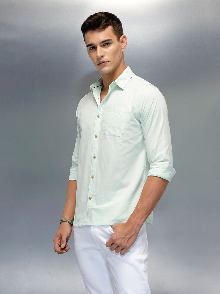 Men's Casual Slim Fit Shirt | Green