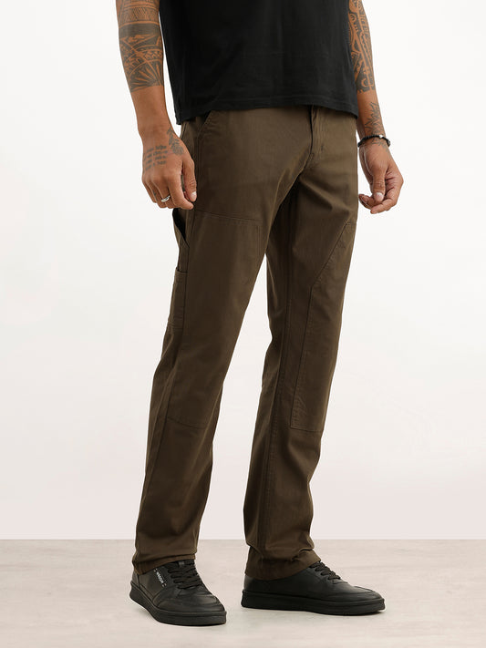 Straight Fit Carpenter Denim | Olive