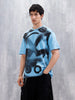 Wrogn Men’s Oversized Graphic Printed T-Shirt | Blue