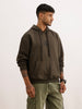 Classic Back Printed Hooded Sweatshirt | Olive | WSS02FSOS7021S