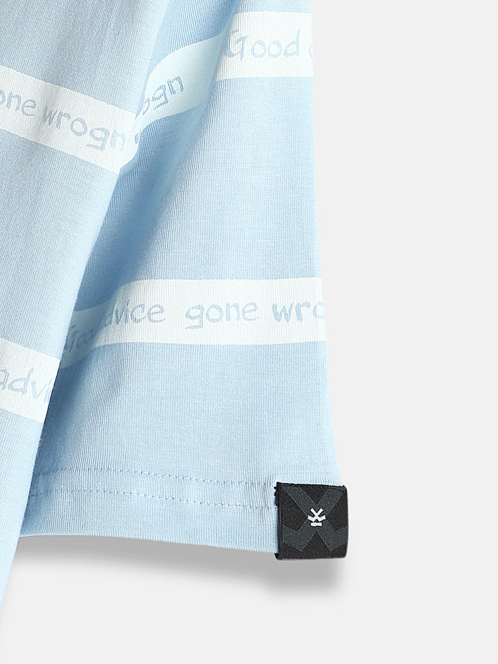 Casual Stripes AOP T-Shirt | Light Blue