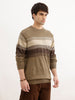 Classic Regular Fit Striped T-Shirt | Olive | WSW02FSRE1042W