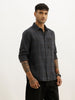 Classic Slim Fit Checkered Shirt | Dark Grey