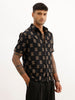 Classic Comfort Fit Jacquard Shirt | Black
