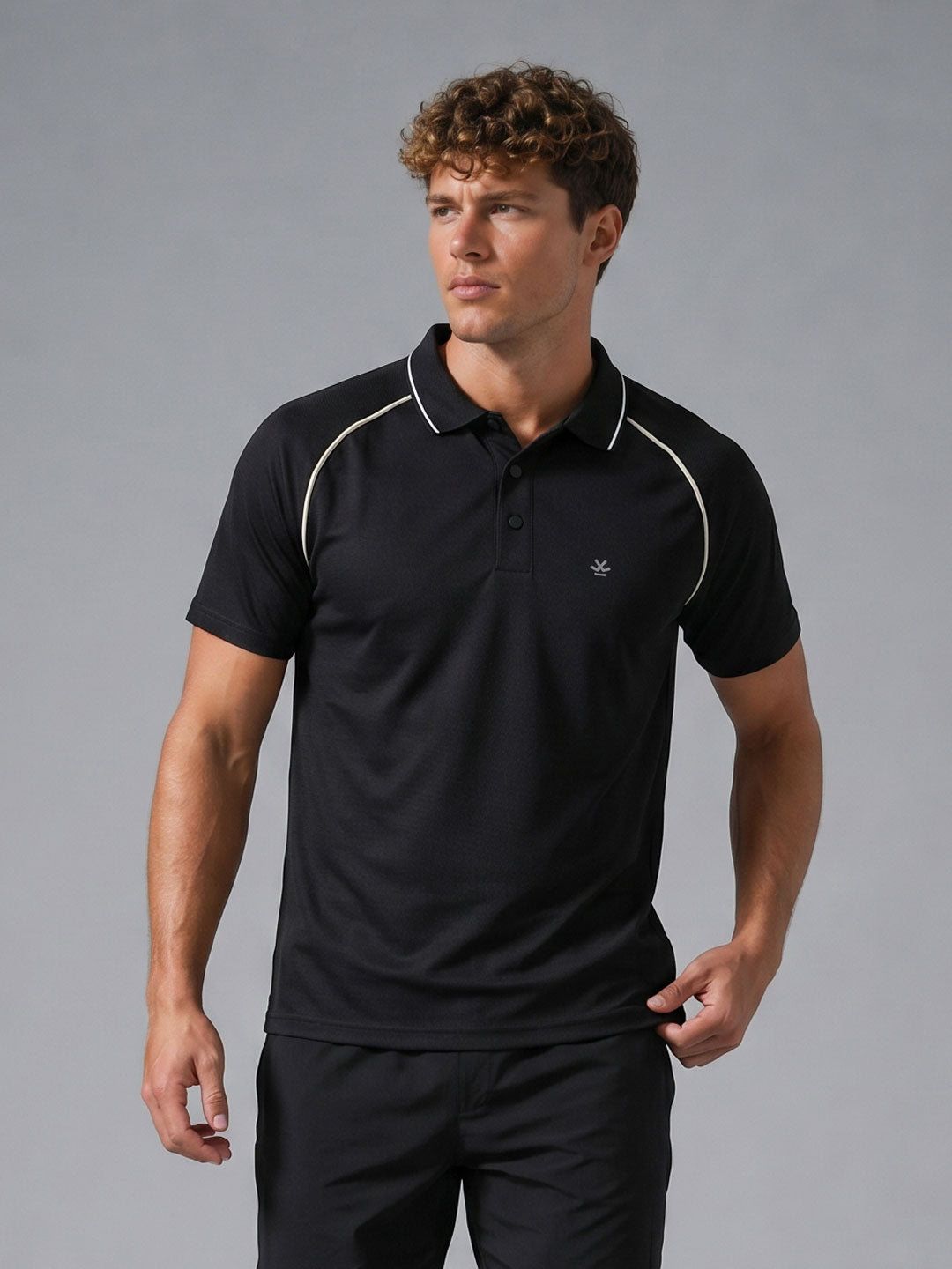 Nylon Active Polo | Active |  Black