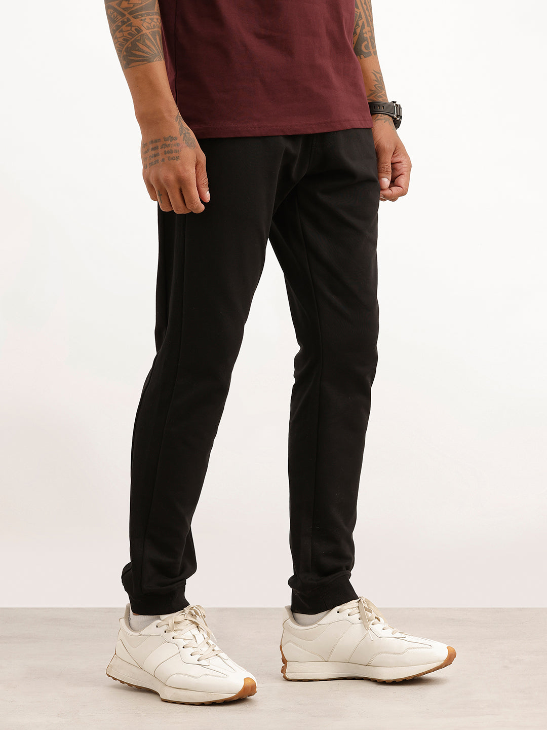 Black Solid Comfort Jogger
