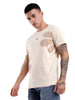 Wrogn Bloom Printed Beige T-Shirt