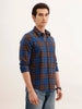 Regular Fit Checkered Shirt | Brown