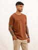 Slim Fit HD Printed T-Shirt | Brown