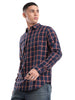 Elite Navy Checked Long Sleeve Shirt