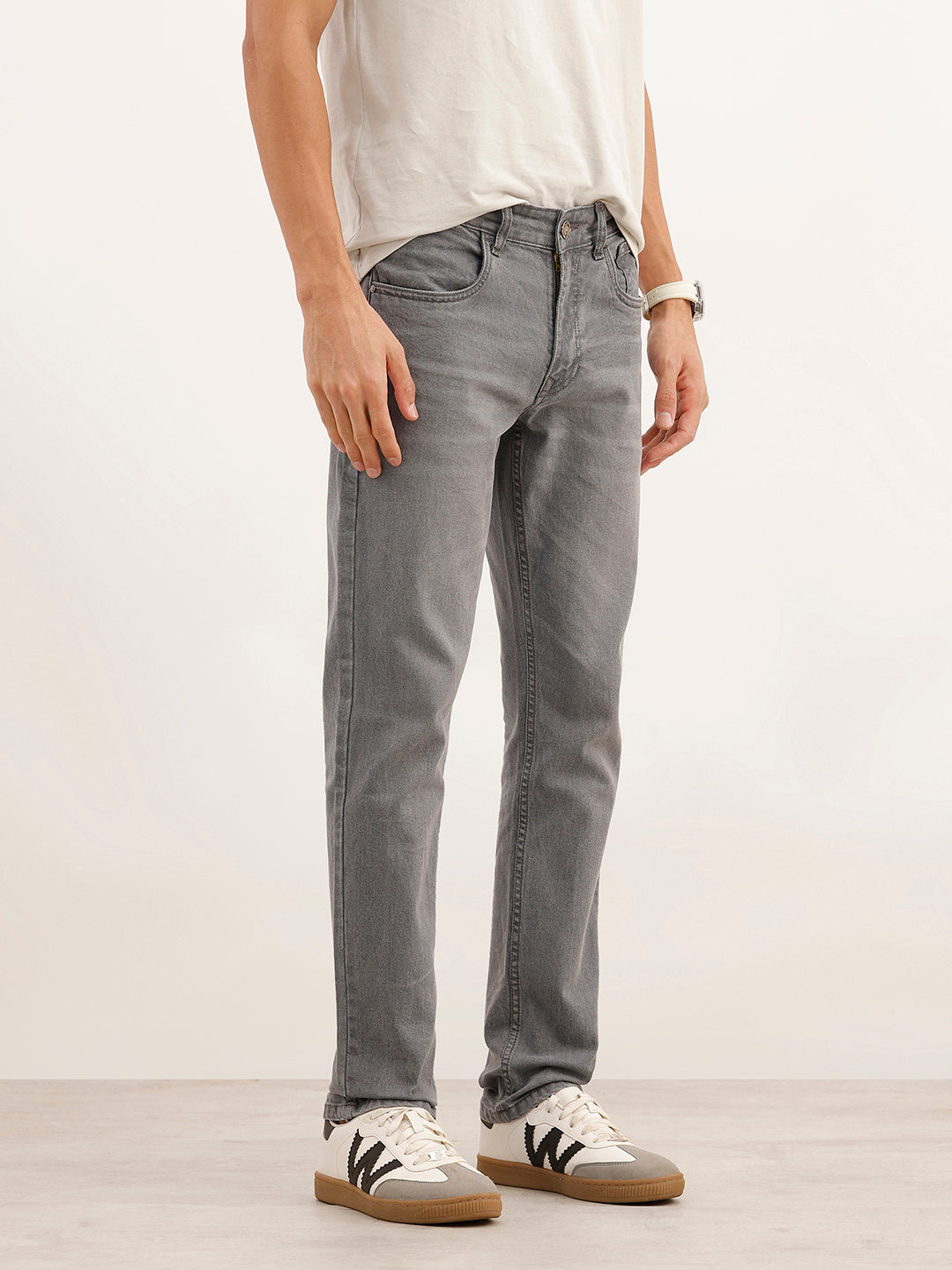 Faded Slim Fit Denim Jeans | Grey