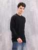 Structured Crew Neck Pullover | Black