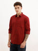 Solid Regular Fit Full Sleeve Shirt | Maroon | WVSH2570F