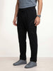 Solid Relaxed Fit Printed Jogger | Black