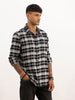 Checkered Slim Fit Full Sleeve Shirt | Black