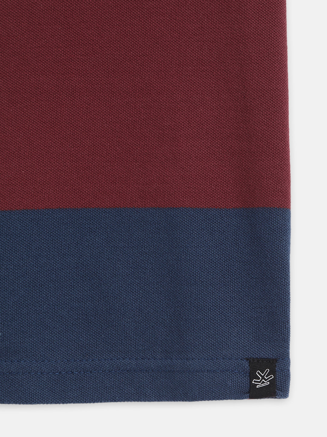 Bold Stripes Maroon Oversized Polo T-Shirt