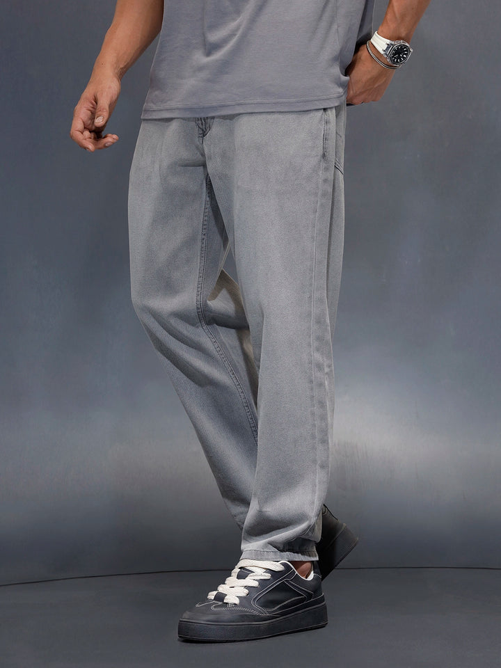 Men's casual anti fit jeans  | Grey