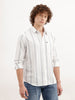 Slim Fit Striped Shirt | White