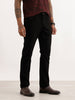Solid Straight Fit Denim Jeans | Black