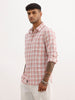 Slim Fit Checkered Full Sleeve Shirt | Pink