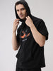 Wrogn Script Hooded Oversized T-Shirt