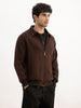 Classic Regular Fit Herringbone Brushed Jacket | Wine