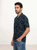 Comfort Fit AOP Half Sleeve Shirt | Navy Blue