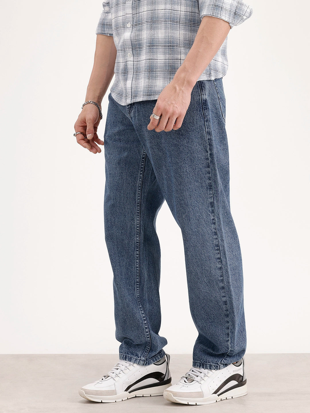 Loose Fit Denim Jeans | Blue