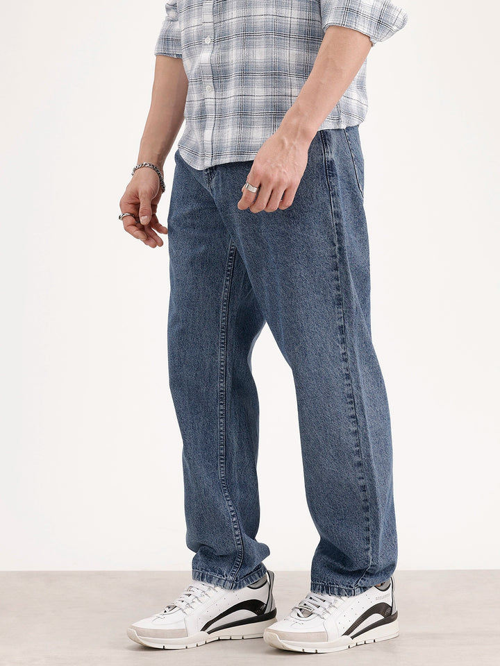 Loose Fit Denim Jeans | Blue