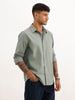Solid Regular Fit Full Sleeve Shirt | Light Green