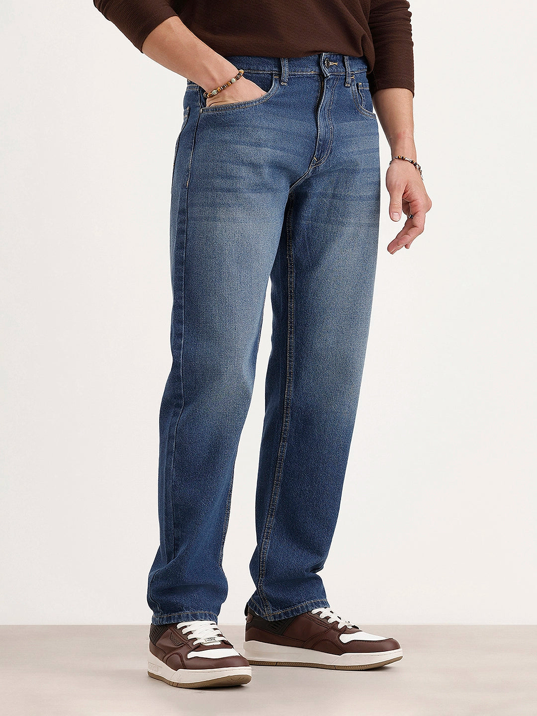 Faded Anti Fit Denim Jeans | Light Blue