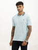 Classic Slim Fit Contrast Collar Polo T-Shirt | Light Blue
