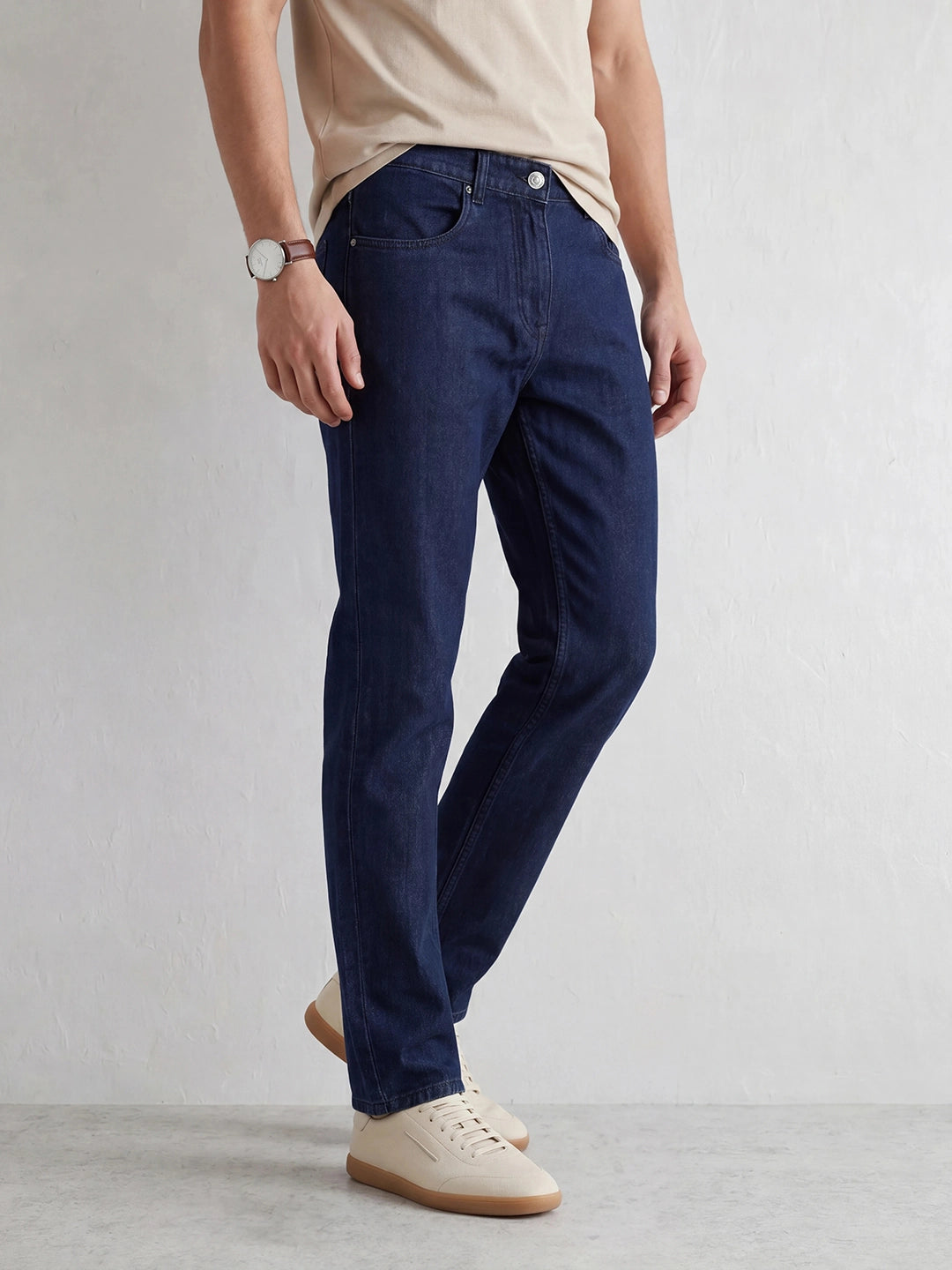 Relaxed Fit Denim Jeans | Dark Blue