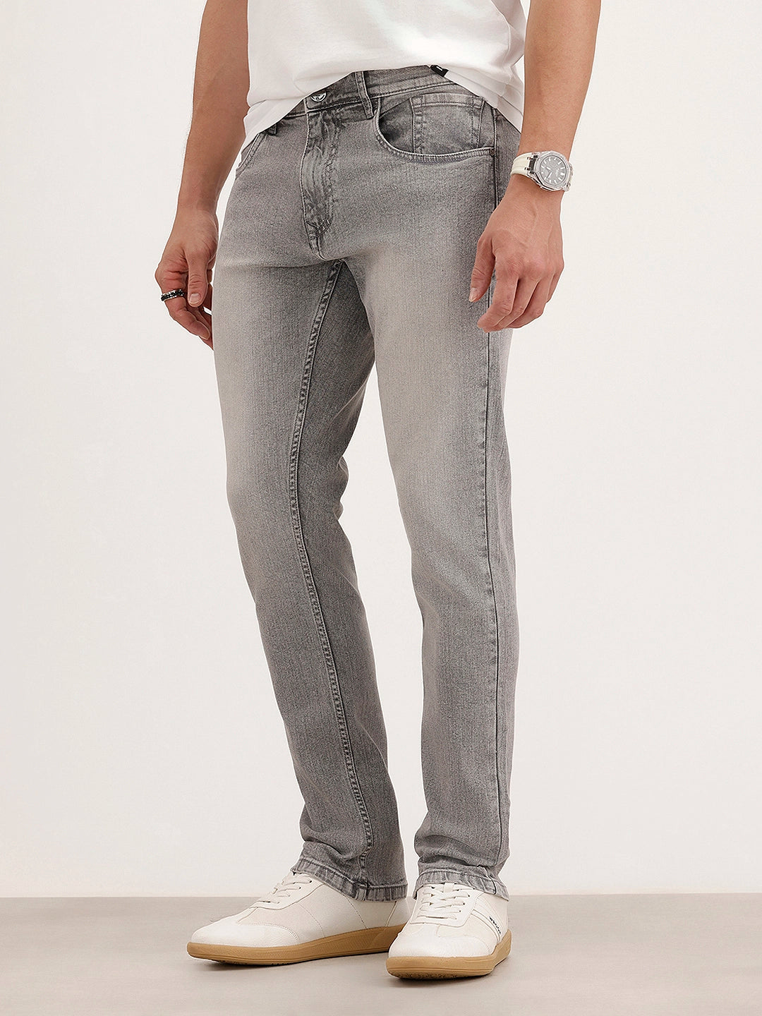 Faded Slim Fit Denim Jeans | Grey