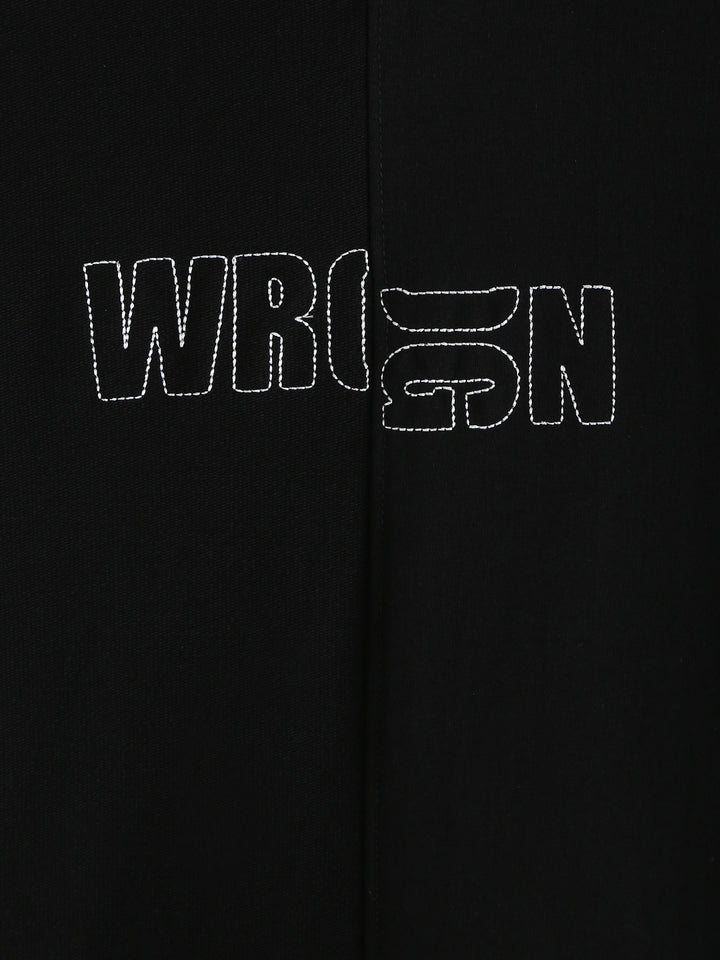 Embroidered Solid Oversized T-Shirt | Black