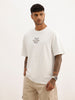 Classic Oversized Puffer Printed T-Shirt | Off White