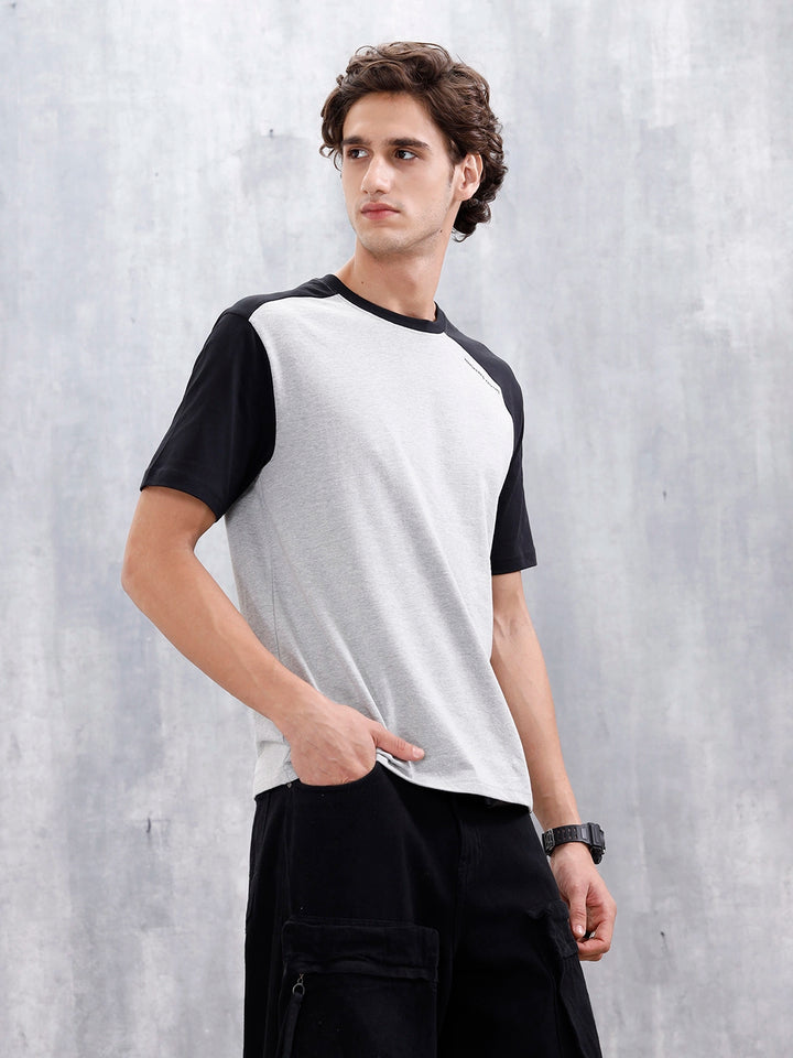 Comfort Fit Men's Colorblocked Tshirt | Grey