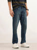 Faded Straight Fit Denim Jeans | Blue