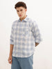 Regular Fit Full Sleeve Checkered Shirt | White | WWSH0713MAZ