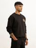 Classic Foil Printed Sweatshirt | Black