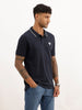 Slim Fit Tipping Collar Polo T-Shirt | Navy Blue