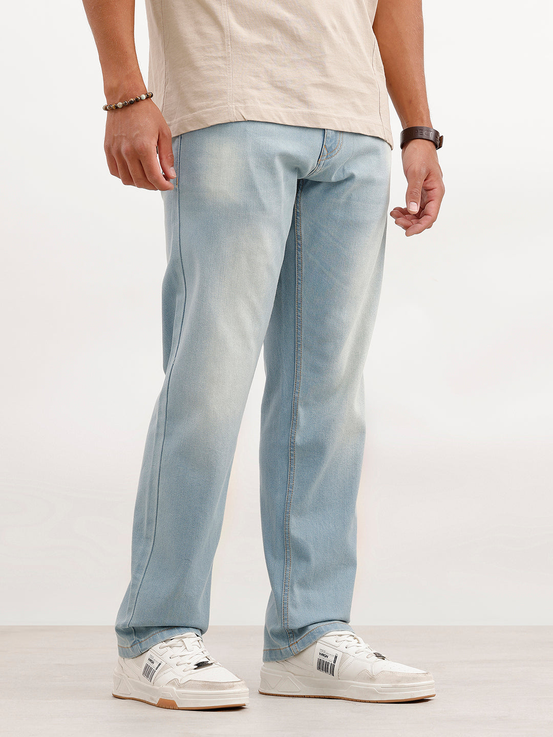 Anti Fit Faded Denim Jeans | Light Blue